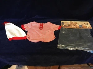 TEDDY BEAR DOLL NEW  CLOTHES TENDER HEARTS STRIPED NIGHTGOWN HAT & SLIPPERS - Picture 1 of 10