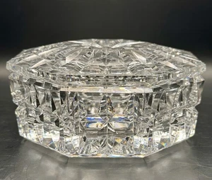 Waterford Crystal Octagonal Box Candy Trinket Dish with Lid - Picture 1 of 8