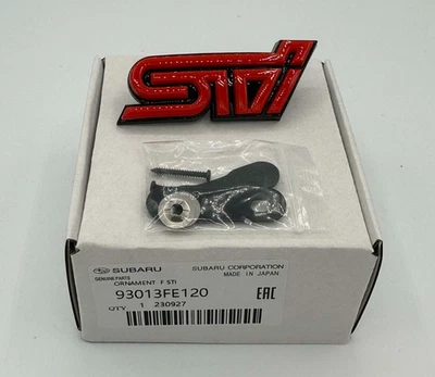 Оригинальный 2005 Subaru Impreza WRX STi красный передняя решетка эмблема значок новый 93013fe120 - Изображение 1 из 4