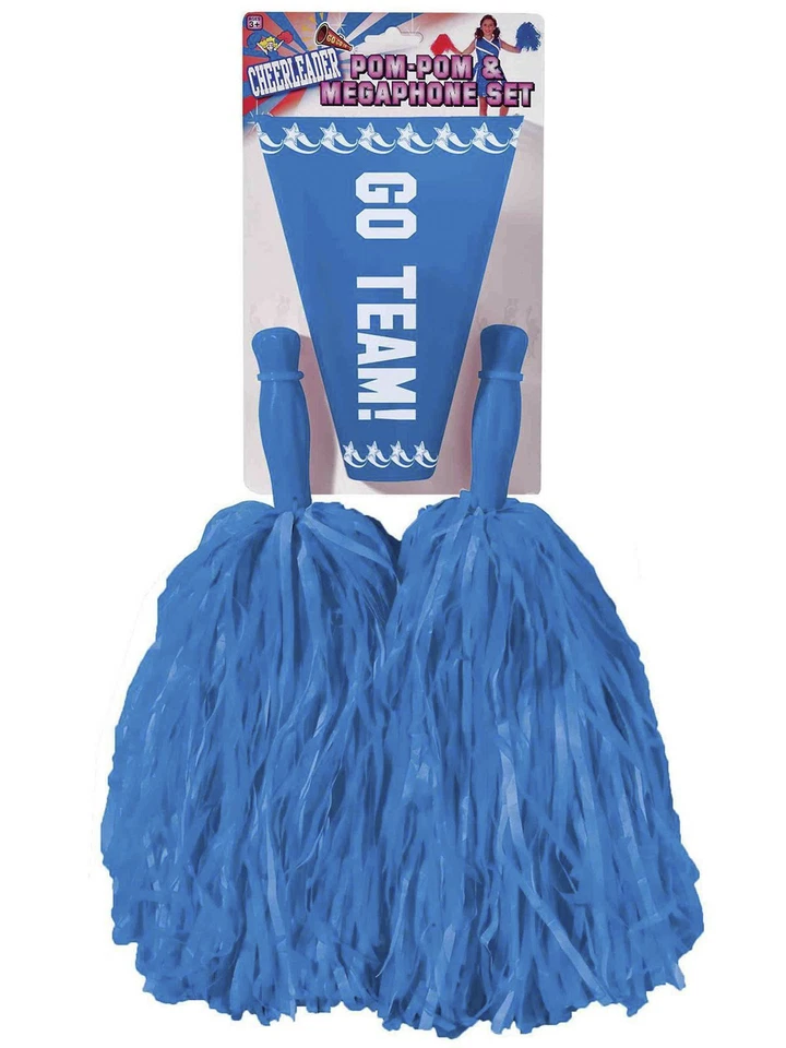 Blue Cheerleader Go Team Costume Accessory Kit - Image 1 of 1