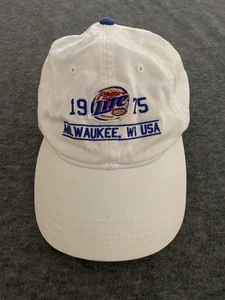 Vintage Miller Lite Hat Cap Strap Back Embroidered Milwaukee Beer 1975 Mens - Picture 1 of 7