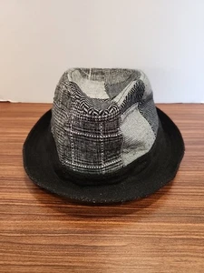 Unique Linea Uomo Fedora Artsy Mens Gray L XL Fitted Round Wool Blend Brim Hat - Picture 1 of 7