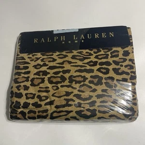 NUOVO lenzuolo Ralph Lauren ARAGON FULL FLAT cotone stampa leopardata sigillato DIFETTO - Foto 1 di 7