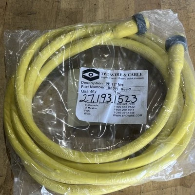 🔥TPC Wire & Cable 83591 Rev-C 12’ 9P male/female, New, Free Ship🇺🇸 - Image 1 of 4