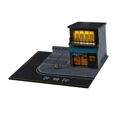 Mini garage pressofuso in scala 1:64 per modello di auto pressofusa, - Immagine 1 di 4