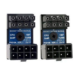 180Degree Angled Power Adapter CPU Power Connector for Desktops Graphics - Afbeelding 1 van 10