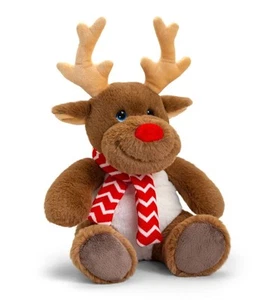 Weihnachten Rentier Plüschtier Stofftier 35 cm Schal - Keeleco - Kiel süß NEU - Bild 1 von 1
