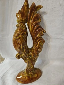 Estatuilla de cerámica vintage MCM Gallo Pájaro 12 pulgadas - Imagen 1 de 22