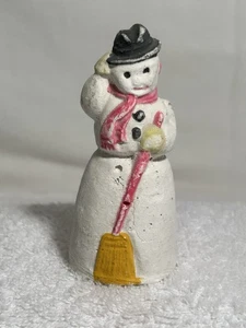 Vintage Chalkware Schneemann mit Besen Figur - Bild 1 von 15