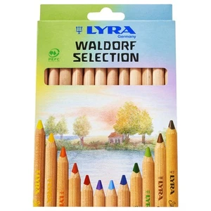 LYRA Super Ferby Chunky Wooden Coloured Pencils, Triangular, 6.3mm Lead, 12 Asso - Picture 1 of 3