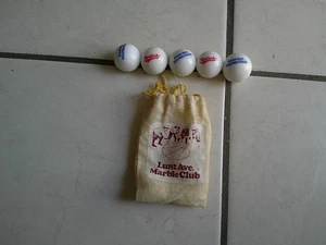 Vintage Marmortasche und Murmeln von LUNT AVE. MARBLE CLUB - Bild 1 von 2