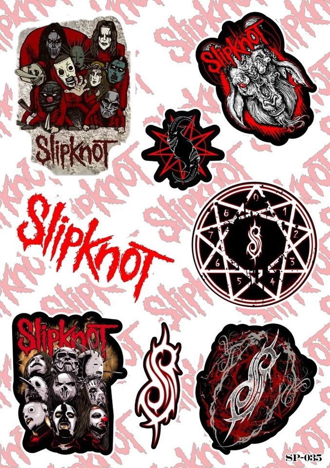 Paquete de pegatinas Slipknot | American Heavy Nu Alternative Groove Metal Band Logo Foto 1 de 1