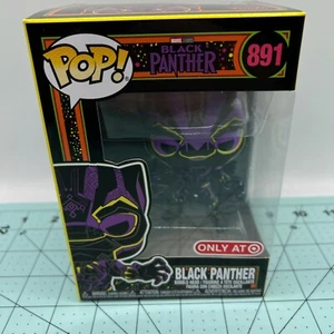 Funko Pop BlackLight : BLACK PANTHER #891 w/ Special Edition Sticker/Target Excl - Picture 1 of 7