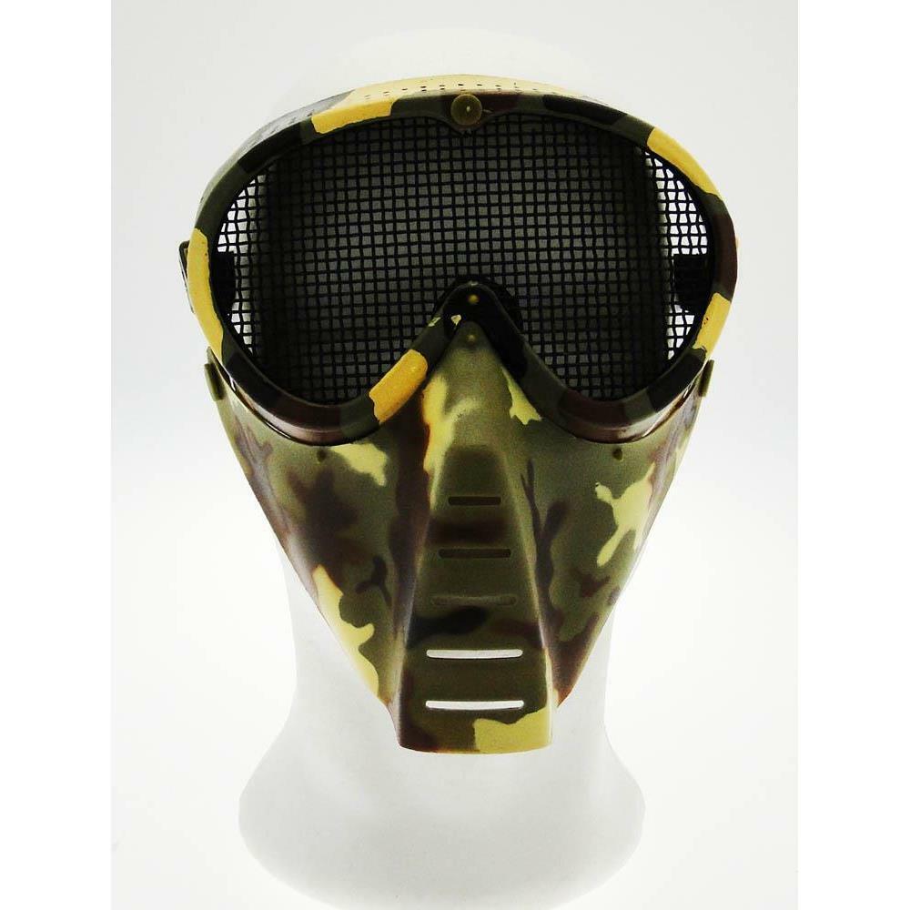 Green Freiesoldaten regolabile e elastico in rete protettiva metà viso maschera per vivere CS Airsoft Paintball 