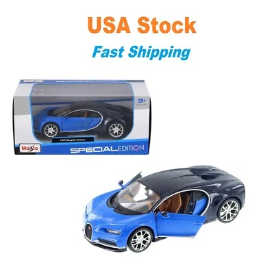 Bugatti Chiron Sport Toy Car Maisto Special Edition Diecast Toy Car 1:24 Blue 7" - Image 1 of 4