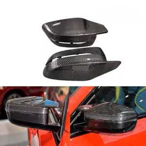 FOR BMW G80 M3 G82 G83 M4 G87 M2 REAL CARBON FIBER REPLACEMENT MIRROR CAPS LHD - Picture 1 of 7