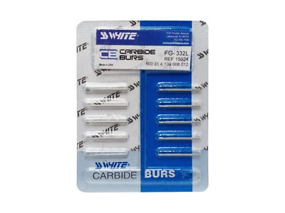 SS White BUR CARBIDE FG 332 L 10 Pack Foto 1 de 2