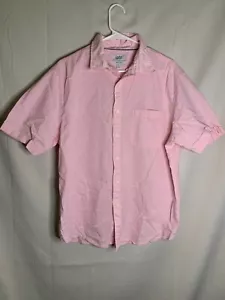 Men's Croft & Barrow Size L -Pink Short Sleeve Button Up Dress Shirt - Picture 1 of 3