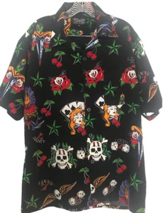 Libelle Kleidung Totenköpfe Rosen Würfel Dame Glück Kirschen Poker Shirt Größe Medium - Bild 1 von 7