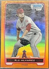 2013 Bowman Chrome Draft Picks Orange Refractor "R.J. Alvarez"