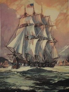 Al Mettel The Wasp A Fighting Lady of 1814 Ship Art Print to Frame Vintage - Picture 1 of 5