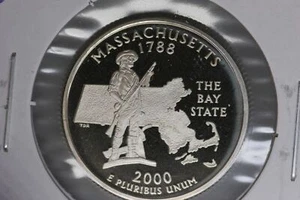 2000 - S - USA State Quarter - Massachusetts - Proof - Picture 1 of 2