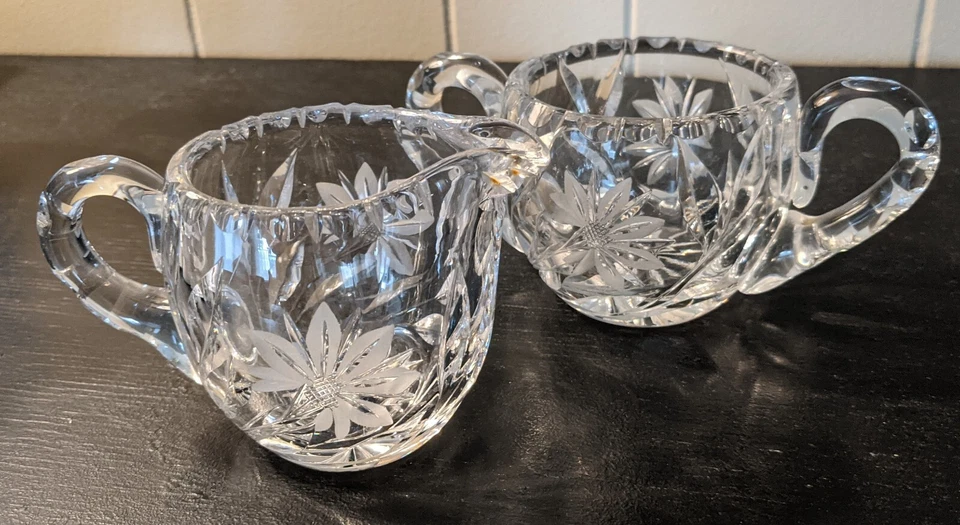 Impresionante juego de azúcar y crema de cristal de colección Foto 1 de 3