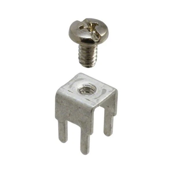 2x 7701 connector: screw terminal THT, screw terminal silver 7x5mm KEYSTONE - Image 1 of 1