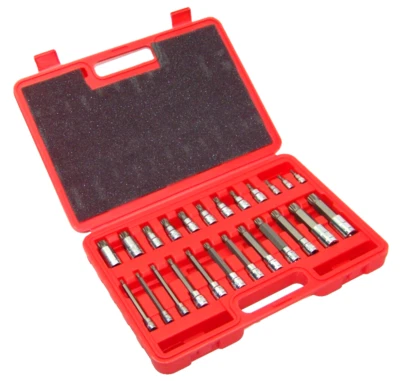 24 pc Spline bit Socket XZN Triple Square 12 Points 1/4 3/8 1/2in Drive M4 - M18 - Image 1 of 2