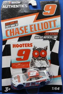NASCAR Authentics 2022 Wave 03 Chase Elliott HOOTERS w/free sticker - Image 1 of 2