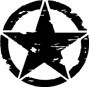 Vinyl Decal- Army Military Star Distressed (Pick Size & Color) Car Truck Sticker - Bild 1 von 1
