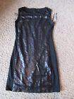 Ann Taylor LOFT Black  Sequin Mini Mod Semi Formal Shift Dress 10