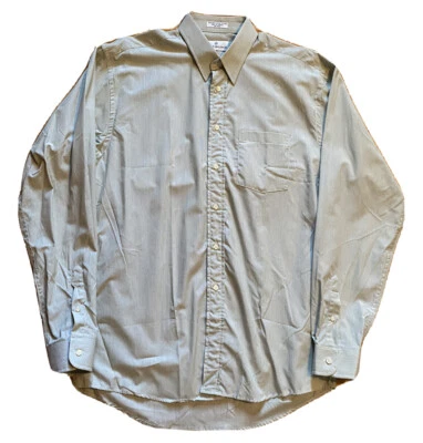 Mens Pierre Balmain 16 36/37 Medium Candy Striped Fern Green 100% Combed Cotton - Image 1 of 4