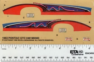 Monogram 1964 Pontiac GTO 2 'n 1 1/24 Model Decal 2461M0300 Decal Sheet Only - Bild 1 von 1
