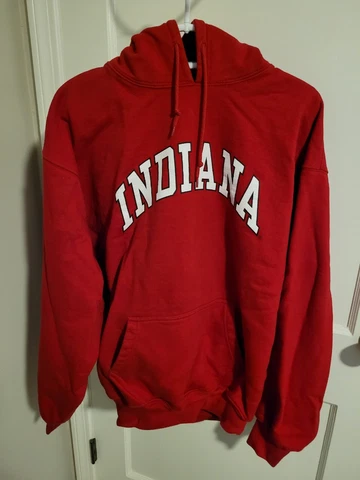 Indiana Hoosiers Steve and Barry's Hoodie Sweatshirt Red Size Adult XL Nice Cover