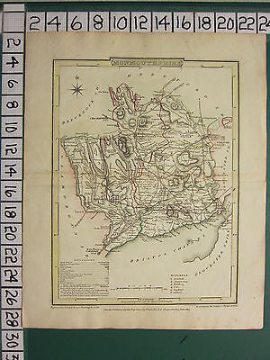 1807 Dated Georgian Map Monmouthshire Seats Parks Canals Roads Railways Castles • 121.97$