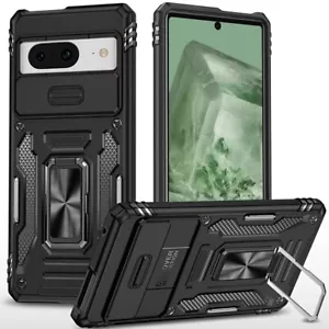 For Google Pixel 8A Case Sliding Camera Lens Shockproof Ringstand Cover - Picture 1 of 9