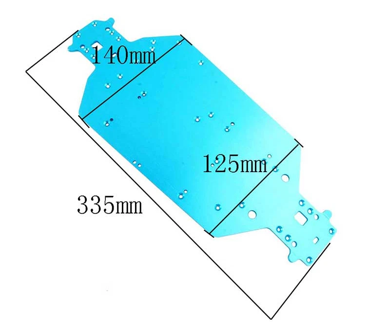 Redcat.Toys 04001B Blue Metal Aluminum Chassis TornadoVolcano Epx & PRO HSP  - Image 1 of 1