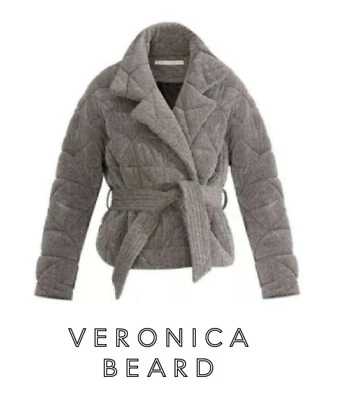 sz Small NWT VERONICA BEARD COAT Jacket MARSHAL Silver Grey Holiday Dressy Women - Image 1 of 4