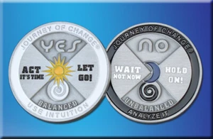 Token de moneda 1,5" Journey of Change® Yes No Pendulum Decision Adivination Challenge - Imagen 1 de 11