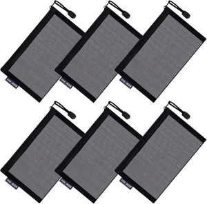 6 Pcs Mesh Makeup Bag for Purse, Mesh Cosmetic Bags, Portable Mesh Zipper Pouch - Picture 1 of 5