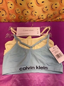 Calvin Klein Seamless Racerback Bralette 2pack Youth 7/8 medium - Picture 1 of 12