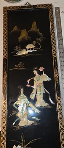Japanese Painting Abalone and black laquer/enamel on board - Picture 1 of 12
