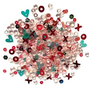 Hugs and Kisses Sparkletz Embellishments SPK140 - Buttons Galore - Craft Sewing - Picture 1 of 2