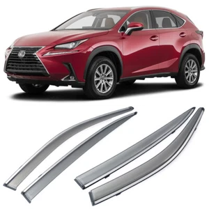 4x Car Window Visor Vent Deflector Sun/Rain Guards for Lexus NX 300 200t 300h - Picture 1 of 8