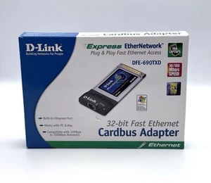 Brand New D-Link CardBus Adapter 10/100 Fast Ethernet PC Card DFE-690TXD 32 Bit - Picture 1 of 4