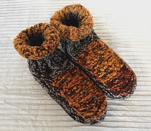Handgestrickte sehr dicke warme Socken Puschen Sofasocken Stricksocken Gr. 47-49 - Bild 1 von 3
