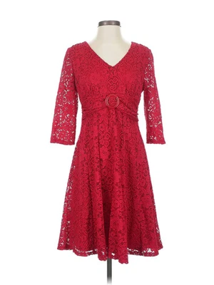 Vestido de cóctel rojo Perceptions para mujer P Petites Foto 1 de 4