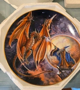 Franklin Mint Royal Doulton Moon Mystic by Myles Pinkney Plate #RA4073 NIB mint - Picture 1 of 11