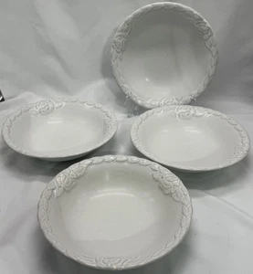Christian Dior French Country Rose Oyster White 8 1/8" Coupe Soup Bowl Set Of 4 - Picture 1 of 5